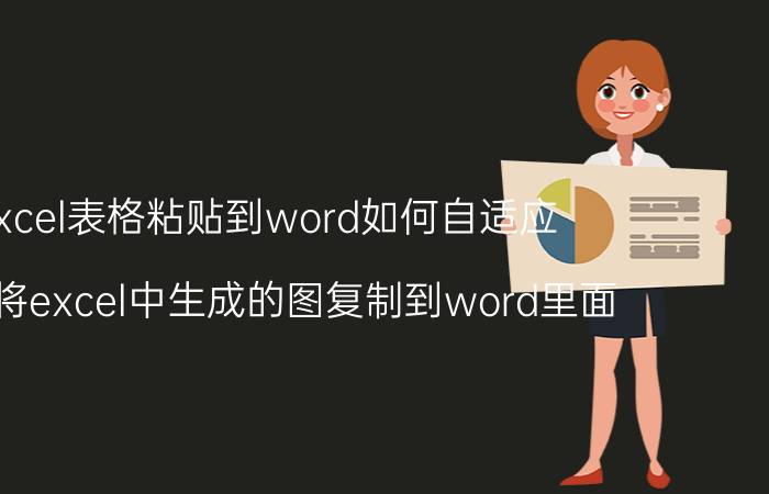 excel表格粘贴到word如何自适应 如何将excel中生成的图复制到word里面？